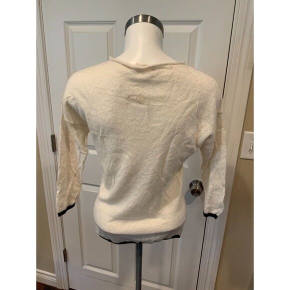 Band Of Outsiders Cream Alpaca Open Knit Sweater, Size 1 (Small) - Picture 5 of 6